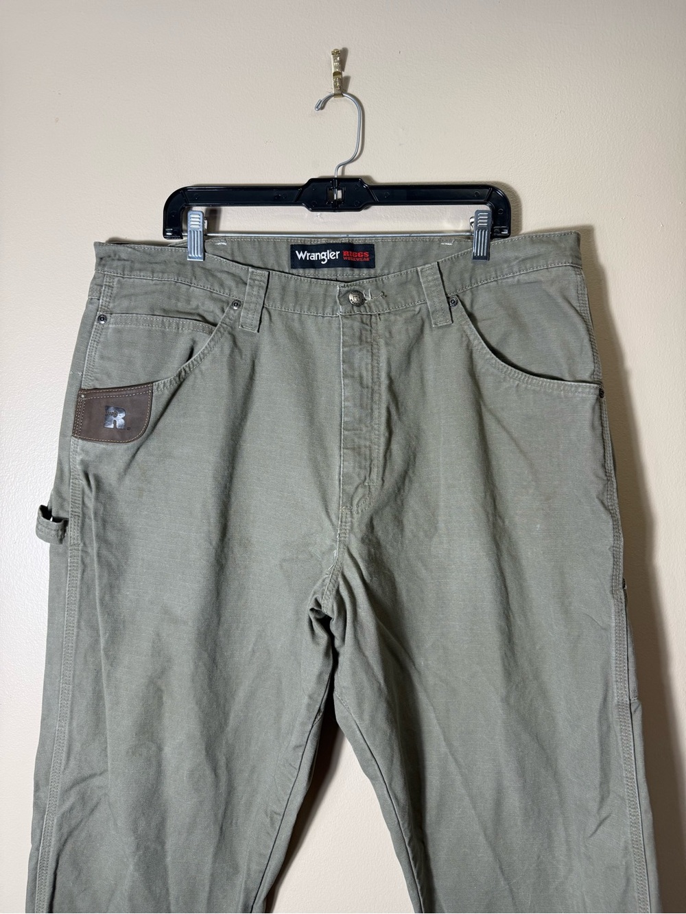 Wrangler Riggs Workwear Carpenter Pants 38x32 Ripstop Utility Work Tan - Picture 3 of 13